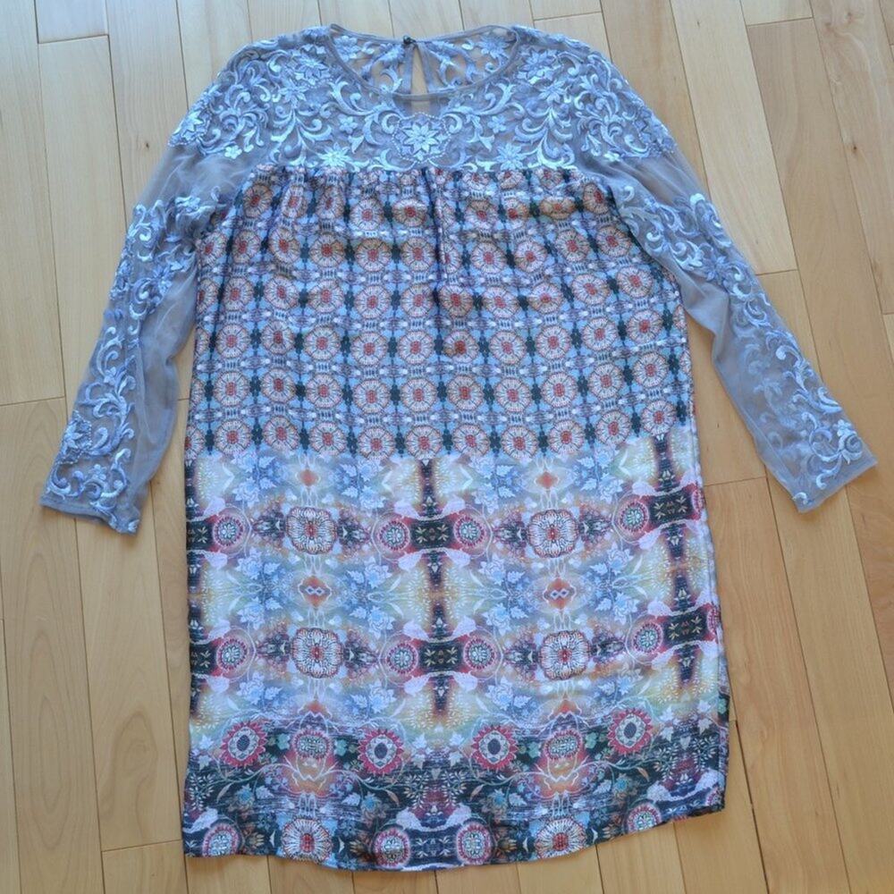 Anthro Kas New York Midi Retro Dress Size Small